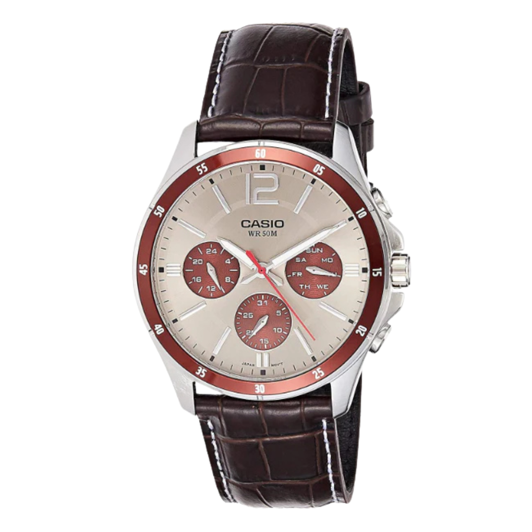 Casio Grey Dial Gents Watch - MTP-1374L-7A1VDF