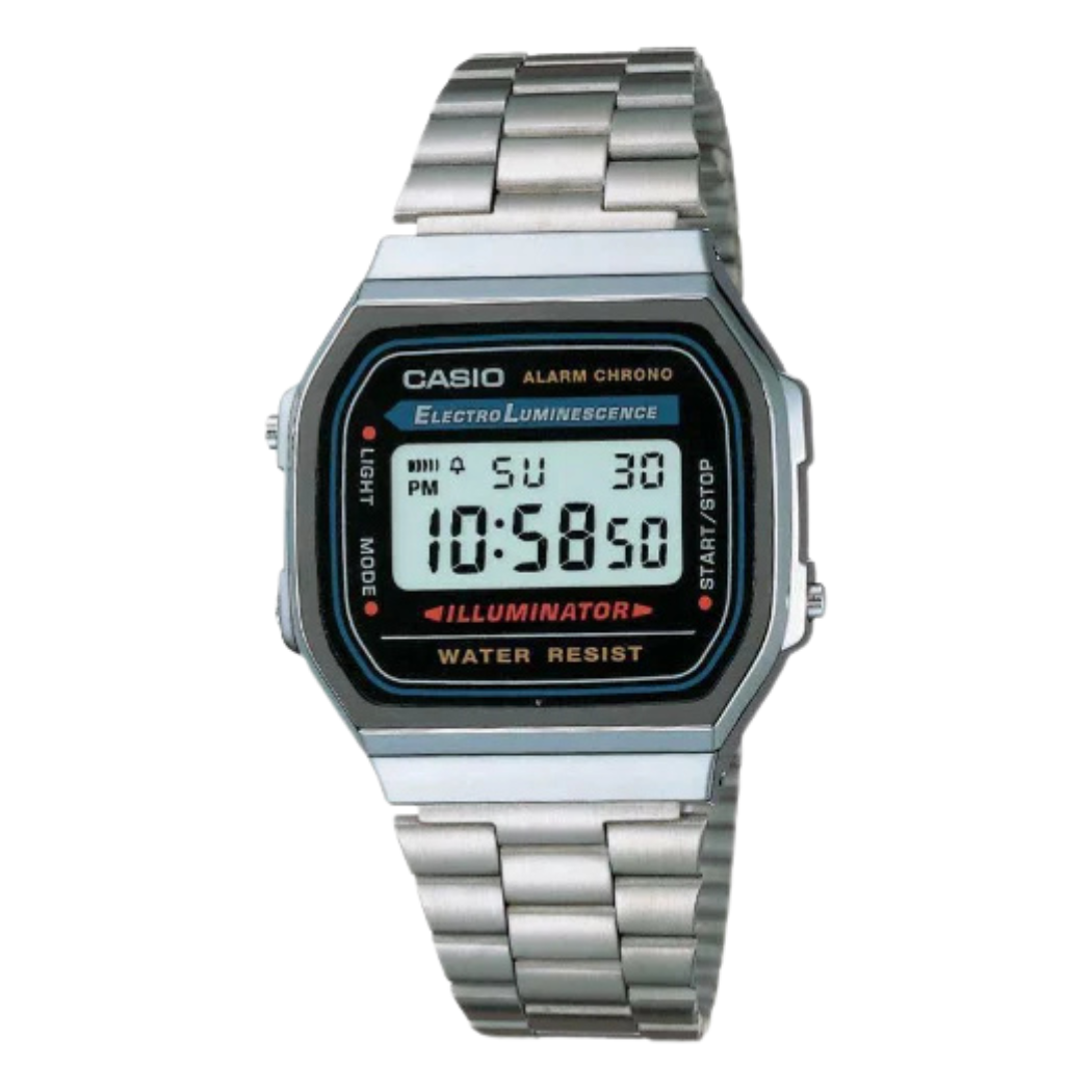 Casio Vintage Black Dial Unisex Watch - A-168WA-1WDF