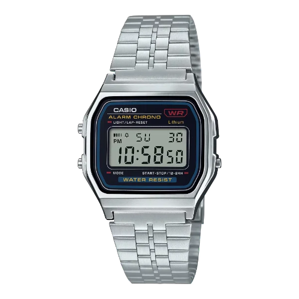Casio Vintage Silver Dial Unisex Watch - A-159W-N1DF