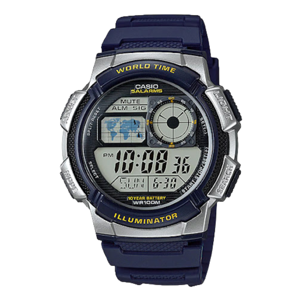 Casio Illuminator Black Dial Gents Watch - AE-1000W-2AVDF
