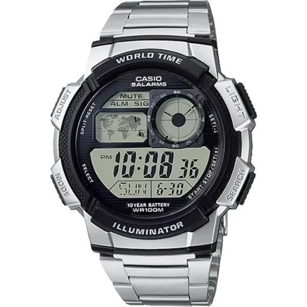 Casio Illuminator Black Dial Gents Watch - AE-1000WD-1AVDF