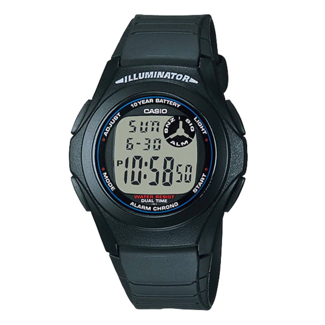 Casio Black Dial Gents Watch - F-200W-1ADF