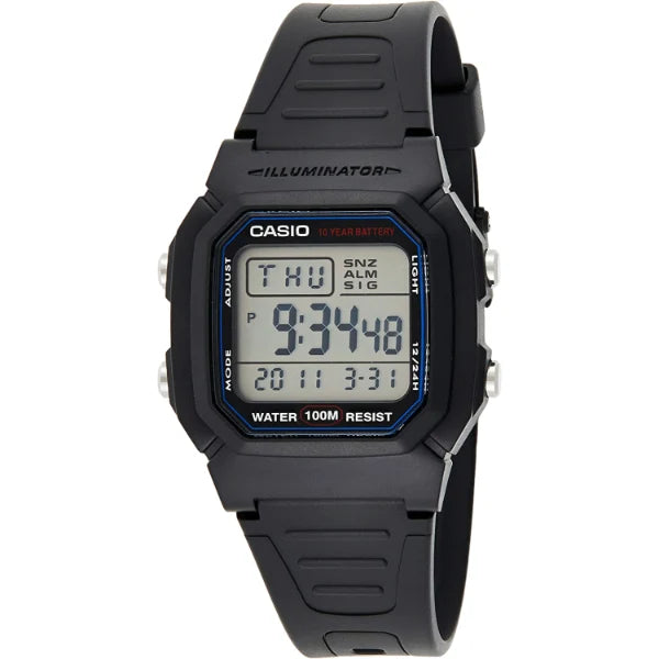 Casio Illuminator Grey Dial Gents Watch - W800H-1AVDF