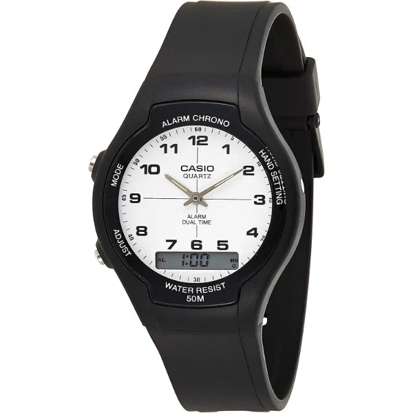 Casio White Dial Gents Watch - AW-90H-7BVDF
