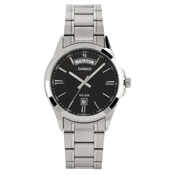 Casio Black Dial Gents Watch - MTP-1381D-1AVDF