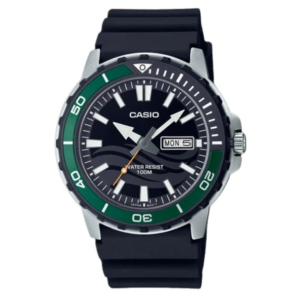 Casio Green Dial Gents Watch - MTD-125-1AVDF