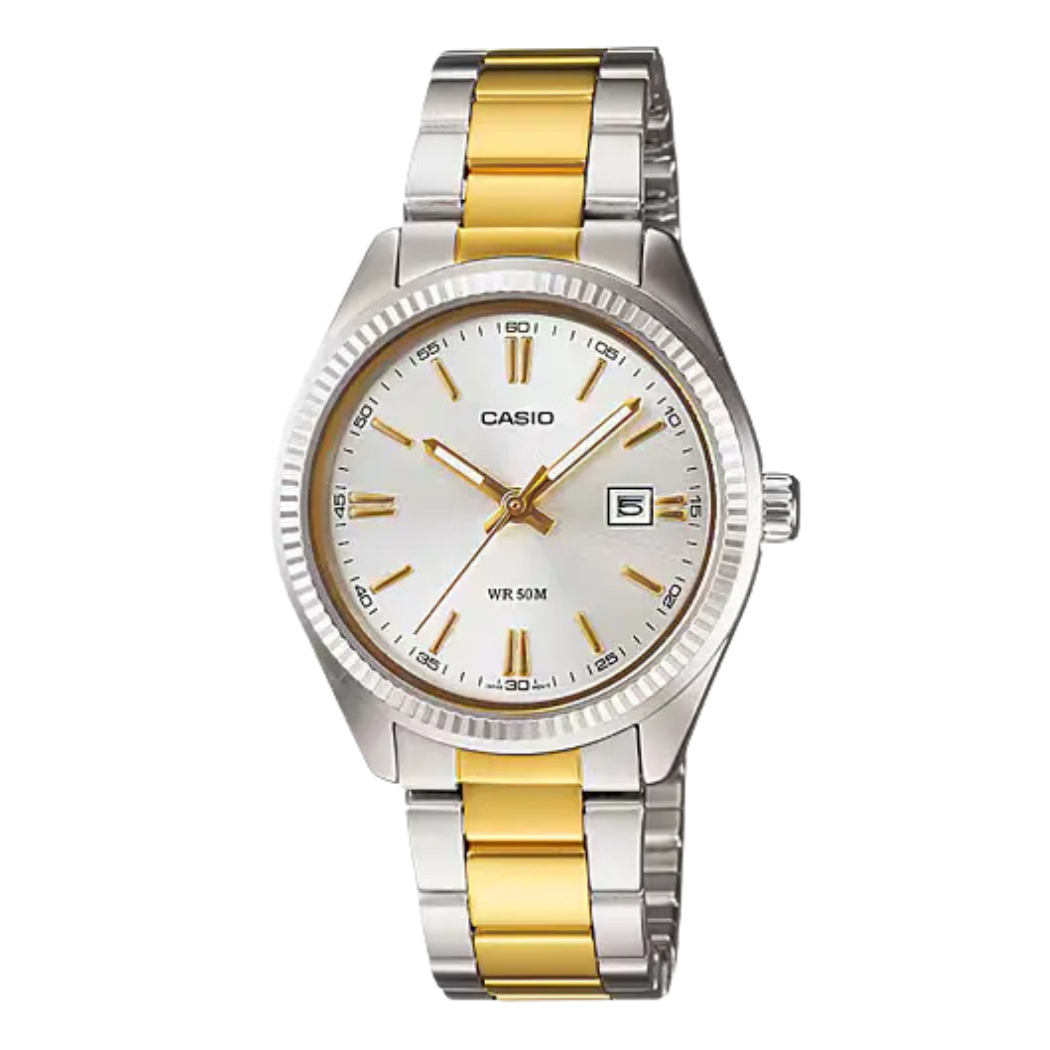 Casio Silver Dial Ladies Watch - LTP-1302SG-7AVDF