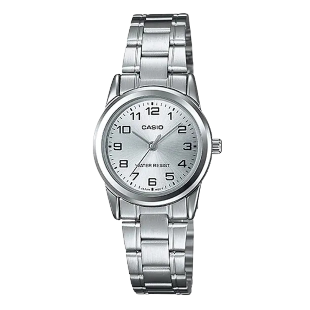 Casio Silver Dial Ladies Watch - LTP-V001D-7BUDF