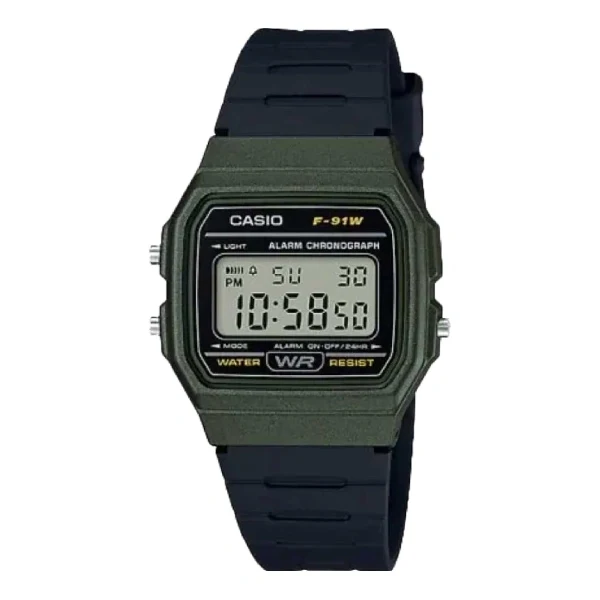 Casio Black Dial Gents Watch - F-91WM-3ADF