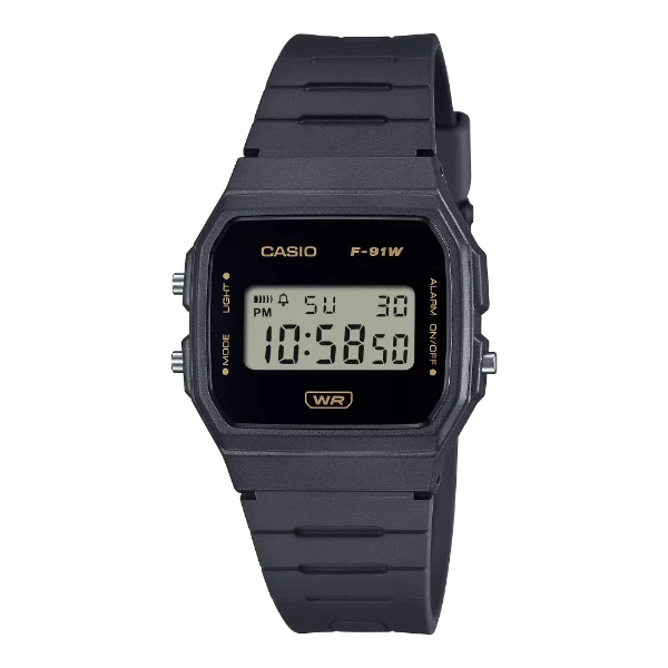 Casio Black Dial Gents Watch - F-91WB-8ADF