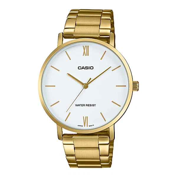 Casio White Dial Gents Watch - MTP-VT01G-7BUDF