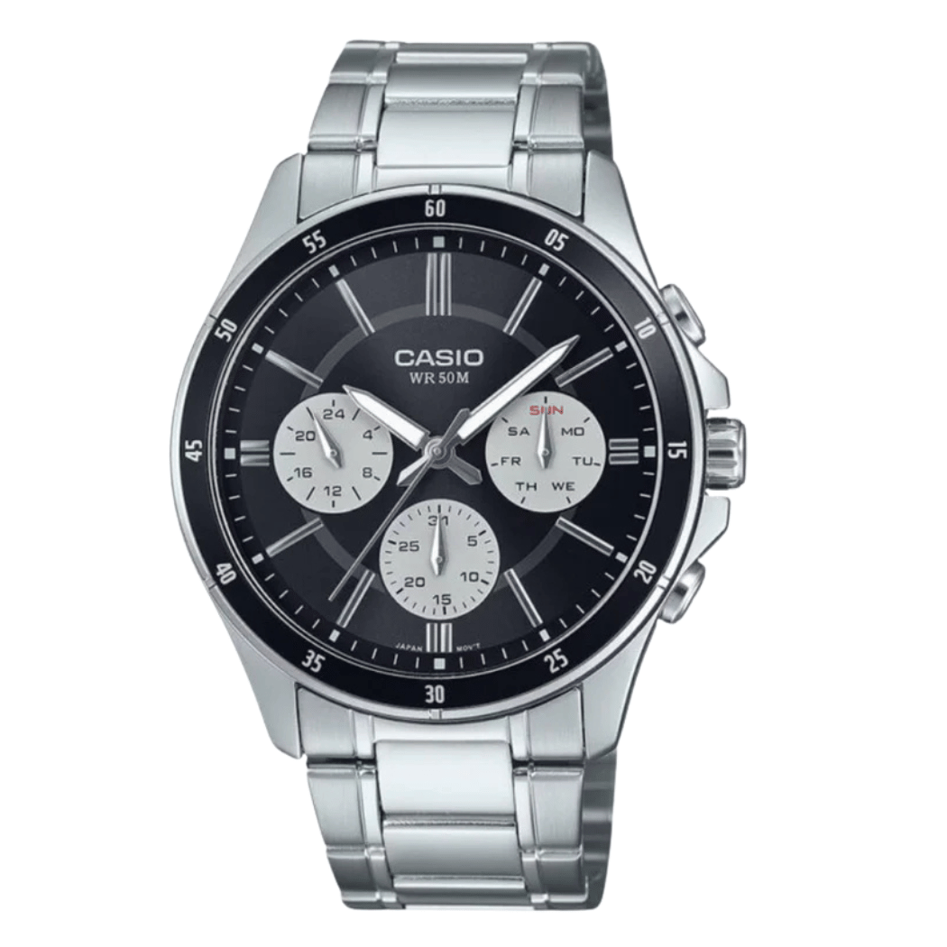 Casio Black Dial Gents Watch - MTP-1374D-1A3VDF