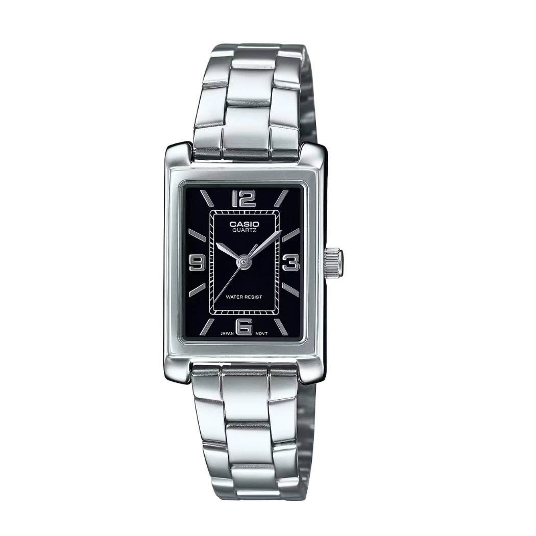 Casio Black Dial Ladies Watch - LTP-1234DD-1ADF
