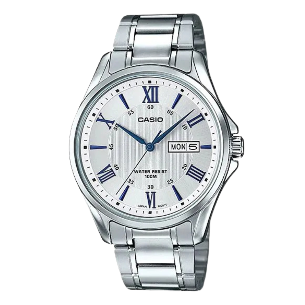 Casio Silver Dial Gents Watch - M-1384D-7A2VDF