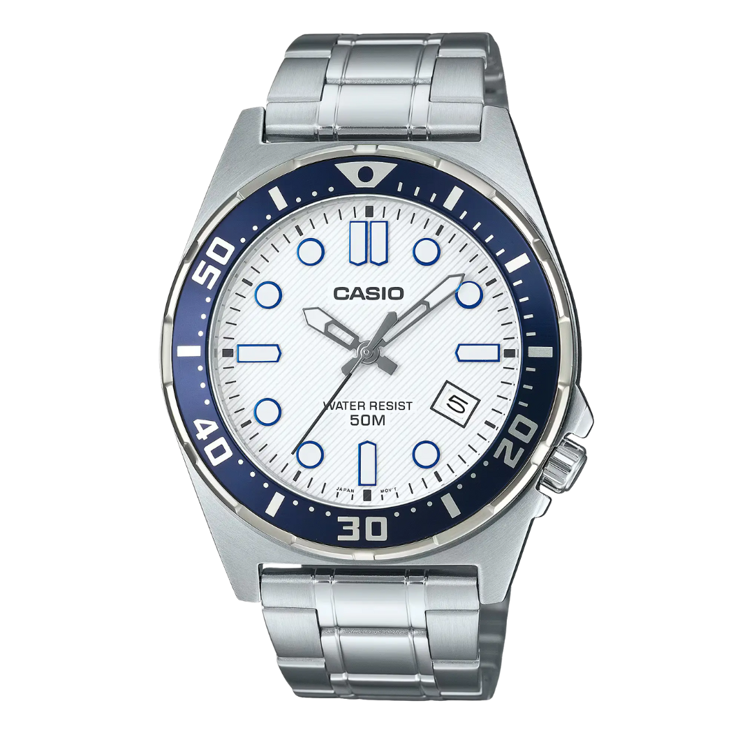 Casio White Dial Gents Watch - MTD-135D-7AVDF