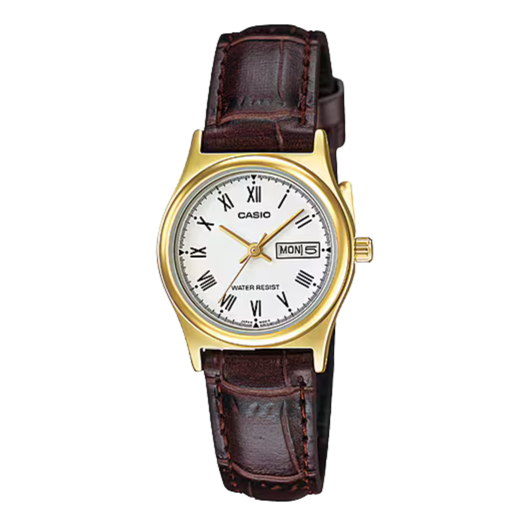 Casio White Dial Ladies Watch - LTP-V006GL-7BUDF