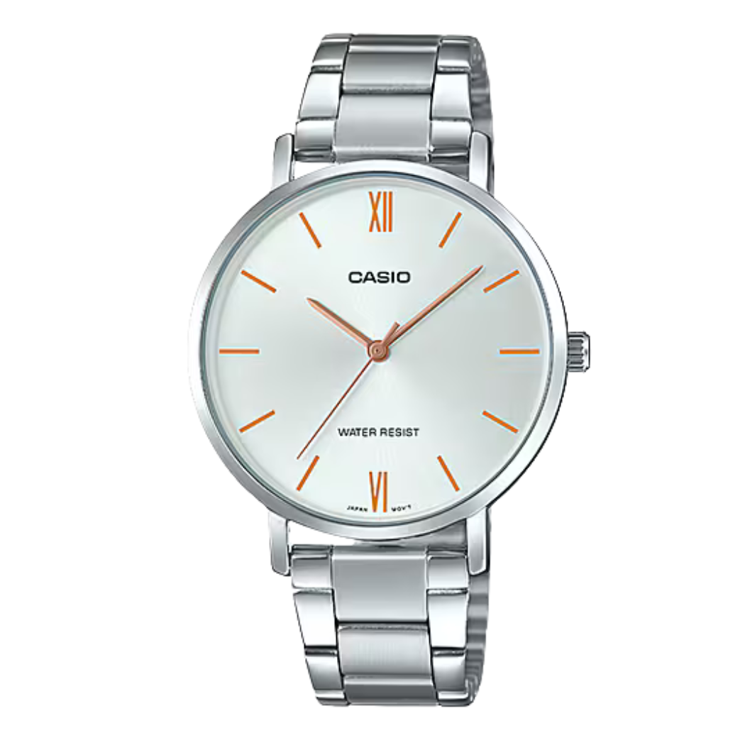 Casio Silver Dial Ladies Watch - LTP-VT01D-7BUDF