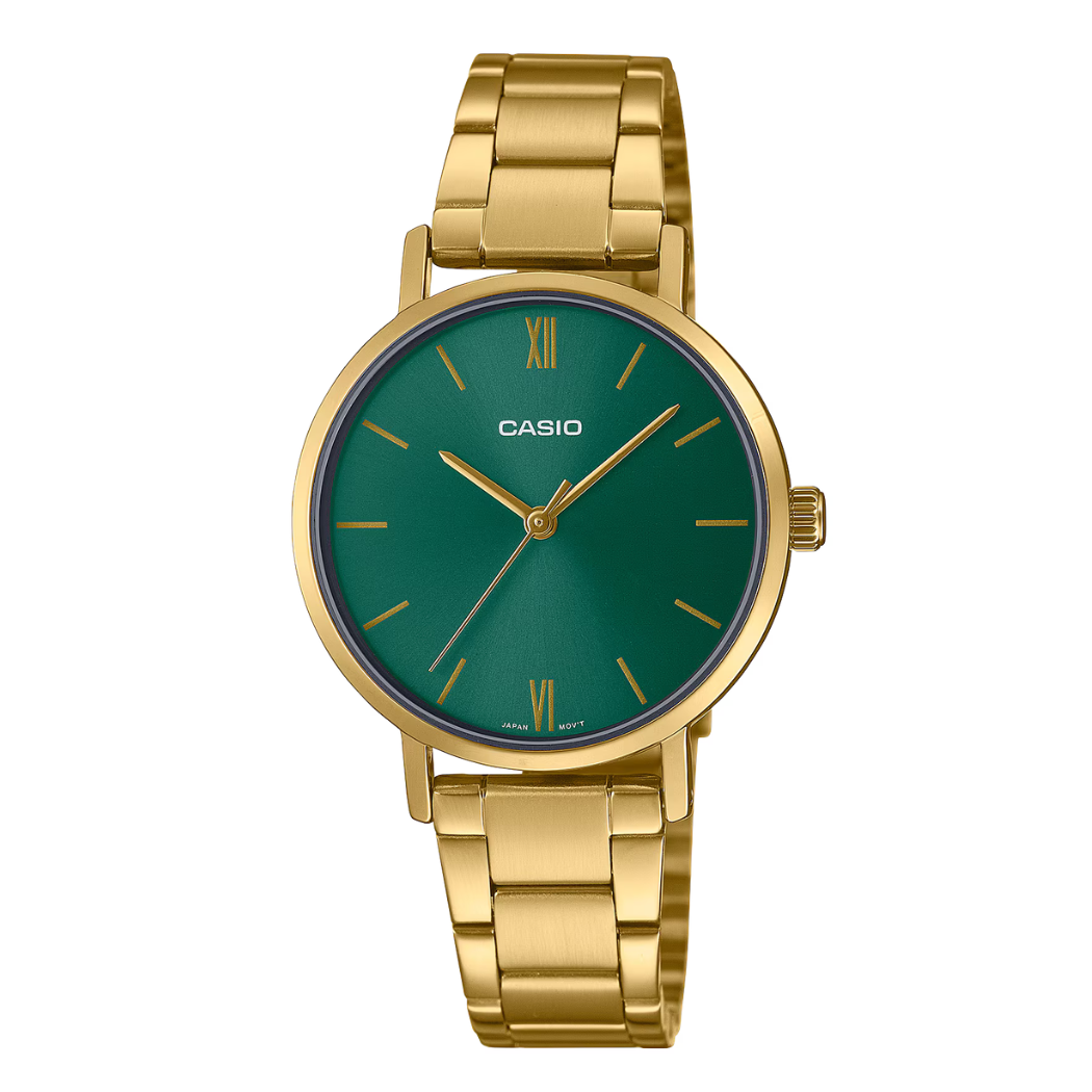 Casio Green Dial Ladies Watch - LTP-VT02G-3AUDF