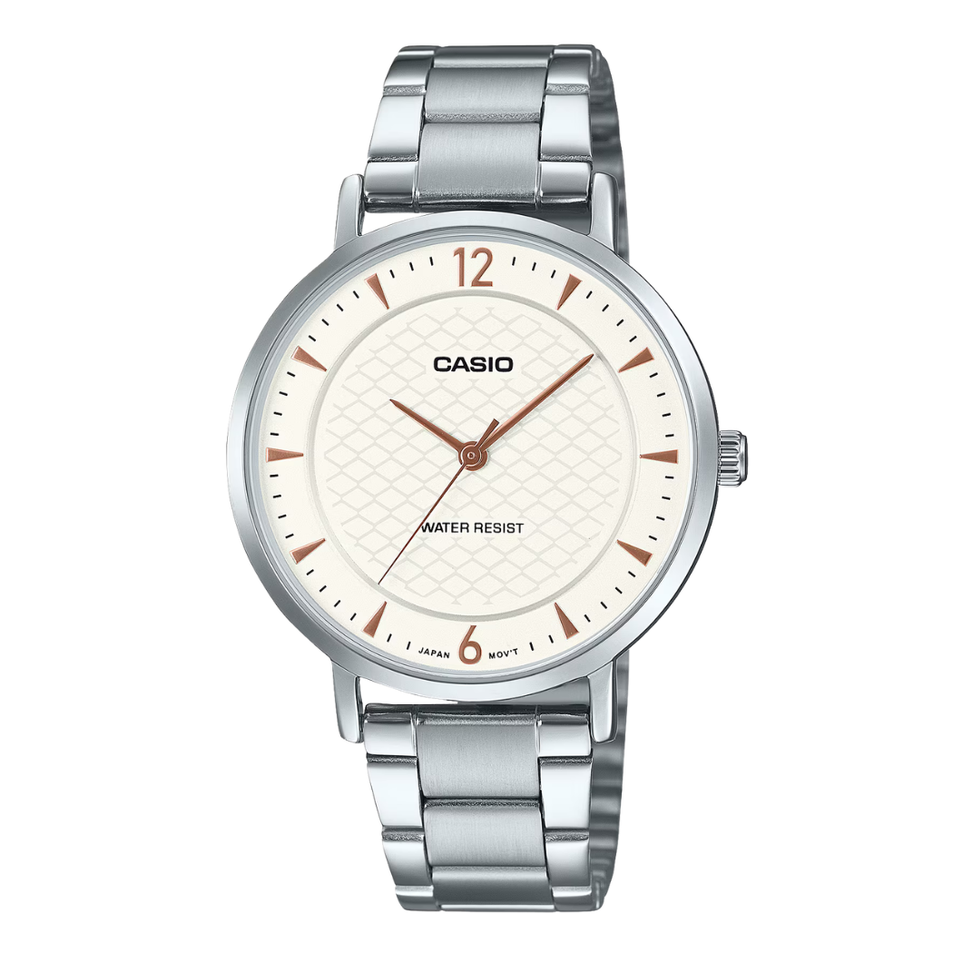 Casio White Dial Ladies Watch - LTP-VT04D-7ADF