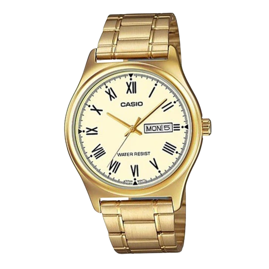 Casio Gold Dial Gents Watch - MTP-V006G-9BUDF