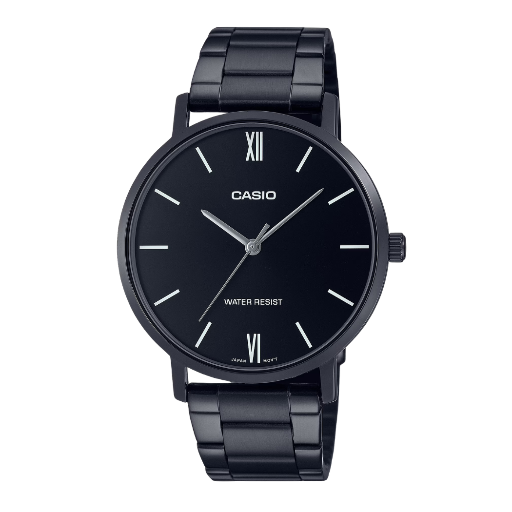 Casio Black Dial Gents Watch - MTP-VT01B-1BUDF