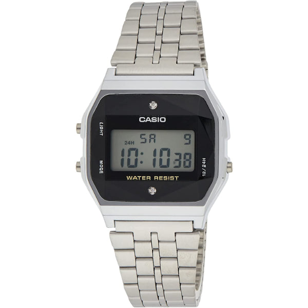 Casio Vintage Black Dial Gents Watch - A-159WAD-1DF