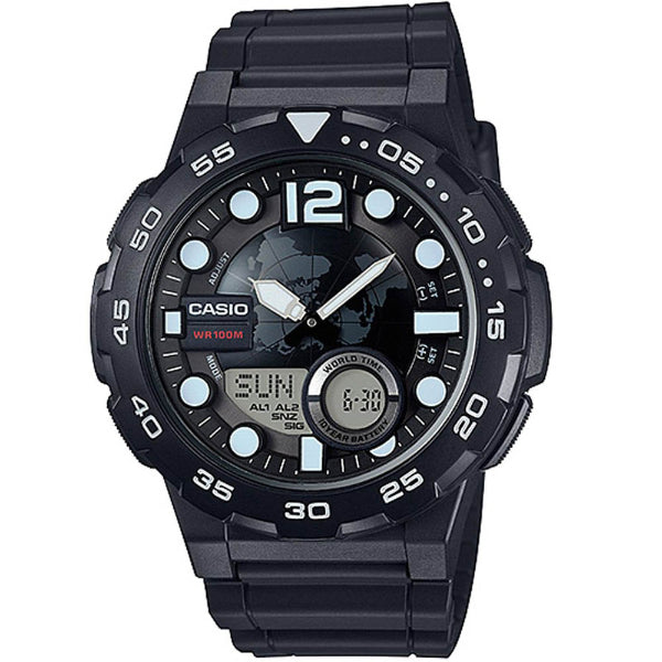 Casio Illuminator Black Dial Gents Watch - AEQ-100W-1AVDF