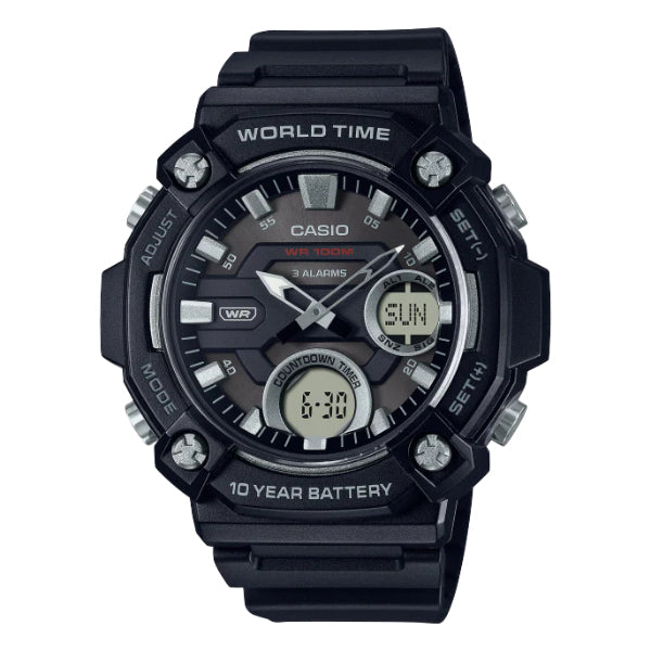 Casio Illuminator Black Dial Gents Watch - AEQ-120W-1AVDF