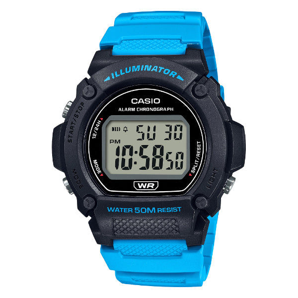 Casio Illuminator Black Dial Gents Watch - W-219H-2A2VDF