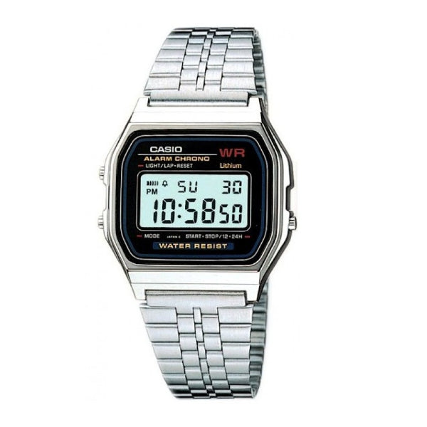 Casio Vintage Black Dial Gents Watch - A-159W-N1DF