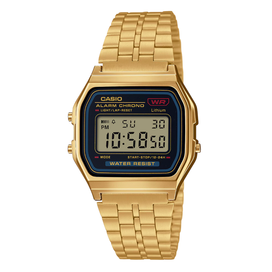 Casio Vintage Gold Dial Gents Watch - A-159WGEA-1DF