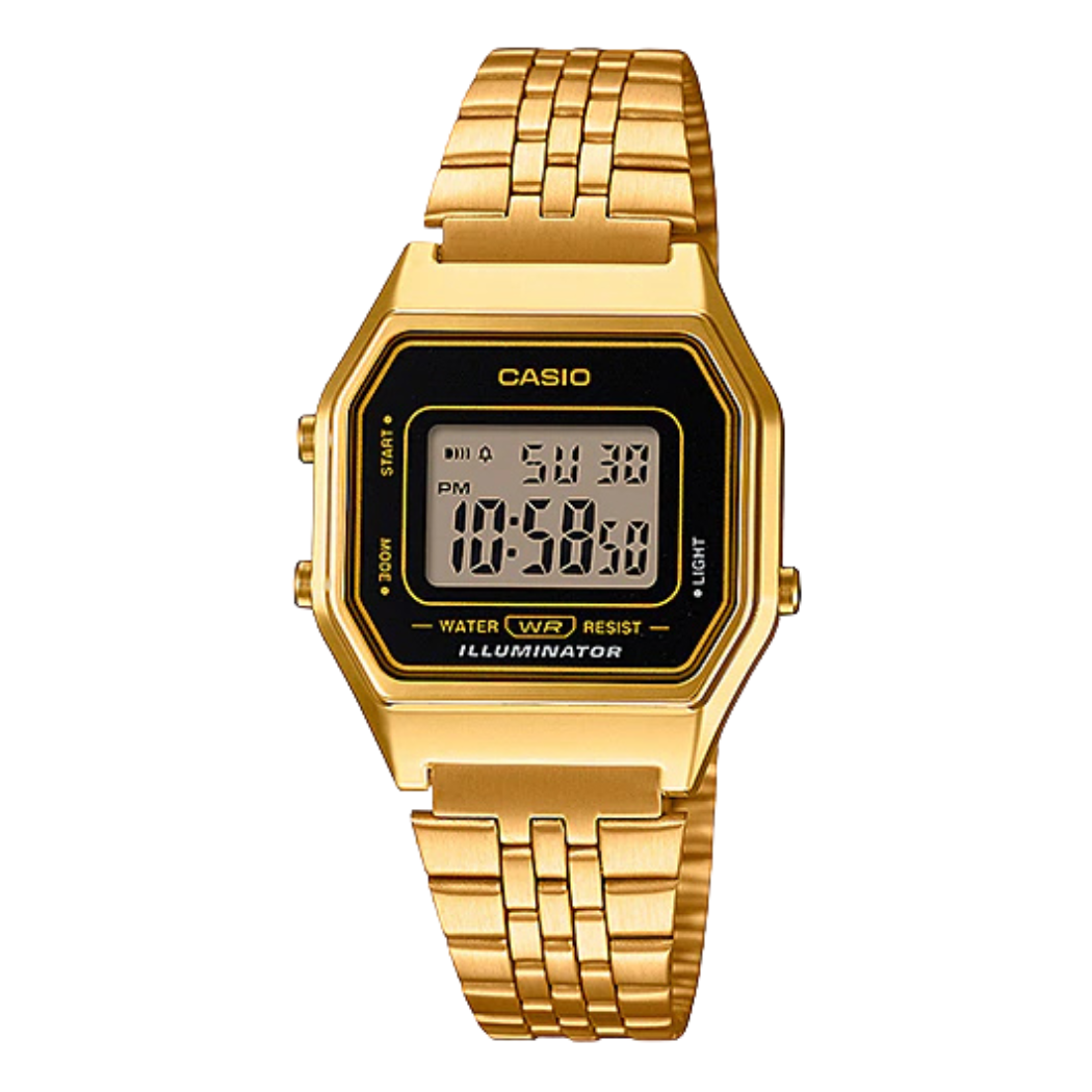 Casio Black Dial Ladies Watch - LA-680WGA-1DF
