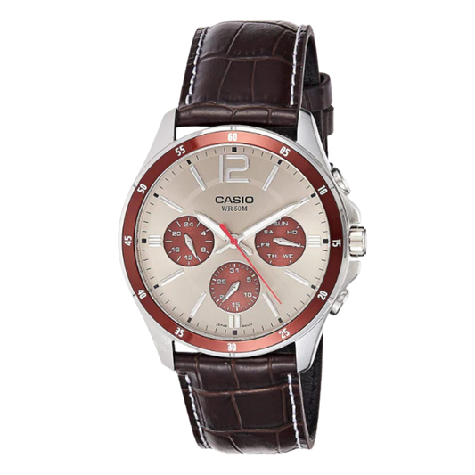 Casio Grey Dial Gents Watch - MTP-1374L-7A1VDF