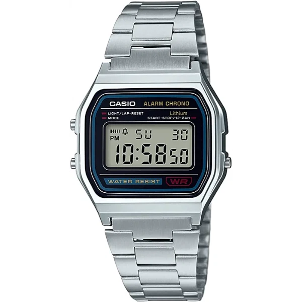 Casio Vintage Black Dial Gents Watch - A-158WA-1DF