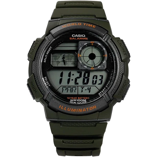 Casio Illuminator Black Dial Gents Watch - AE-1000W-3AVDF