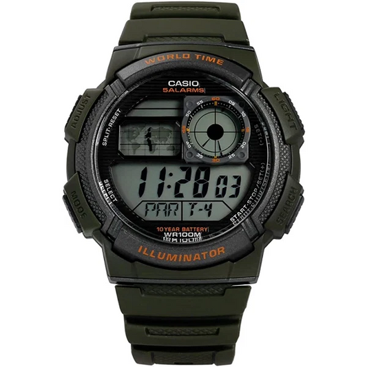 Casio Illuminator Black Dial Gents Watch - AE-1000W-3AVDF