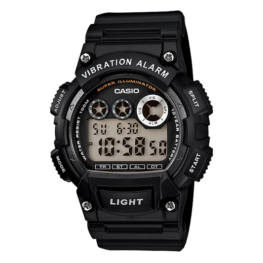 Casio Illuminator Black Dial Gents Watch - W-735H-1AVDF