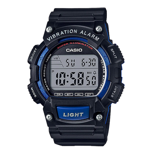 Casio Illuminator Grey Dial Gents Watch - W-736H-2AVDF
