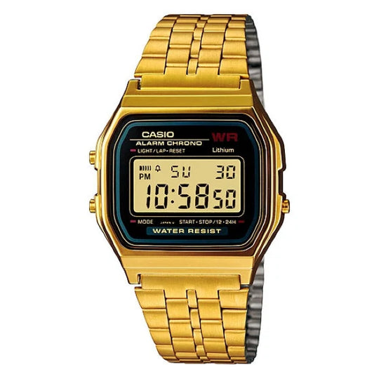 Casio Vintage Black Dial Ladies Watch - A-159GEA-1DF