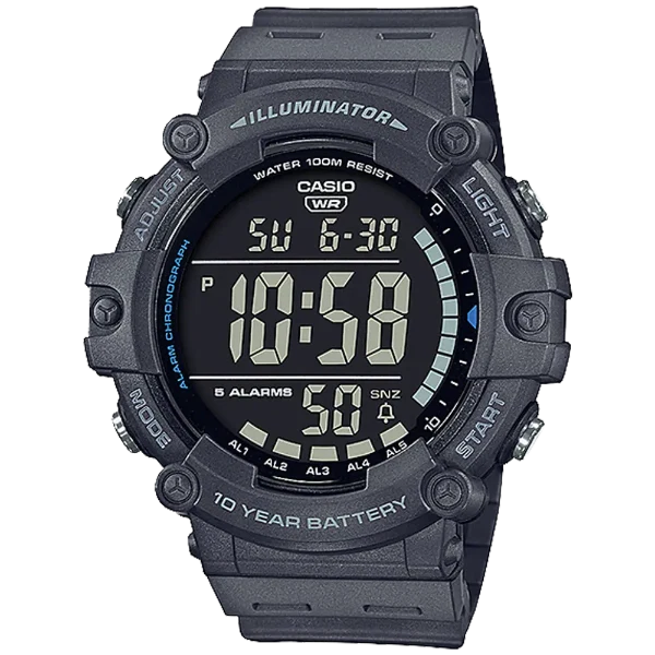 Casio Illuminator Grey Dial Gents Watch - AE-15000WH-8BVDF