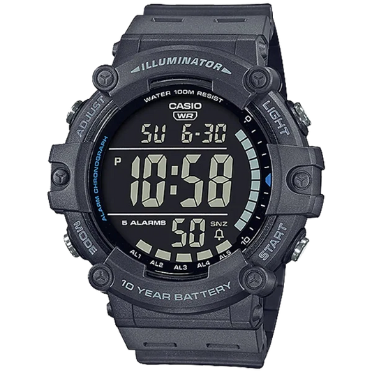 Casio Illuminator Grey Dial Gents Watch - AE-15000WH-8BVDF
