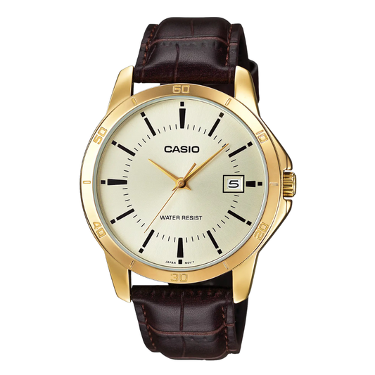 Casio Gold Dial Gents Watch - MTP-V004GL-9AUDF