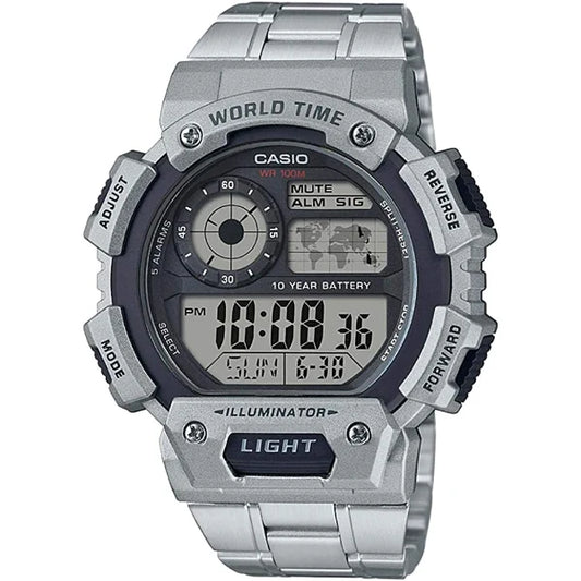 Casio Illuminator Grey Dial Gents Watch - AE-1400WHD-1AVDF