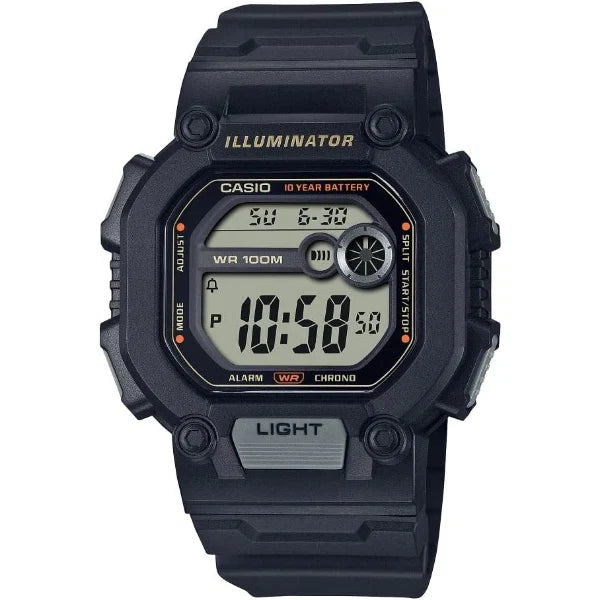 Casio Illuminator Grey Dial Unisex Watch - W-737HX-1AVDF