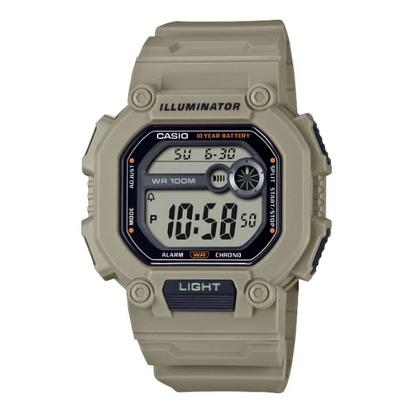 Casio Illuminator Grey Dial Gents Watch - W-737HX-5AVDF