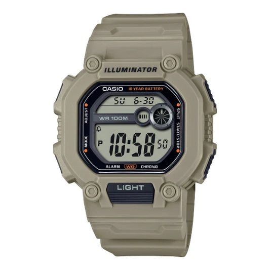 Casio Illuminator Grey Dial Gents Watch - W-737HX-5AVDF
