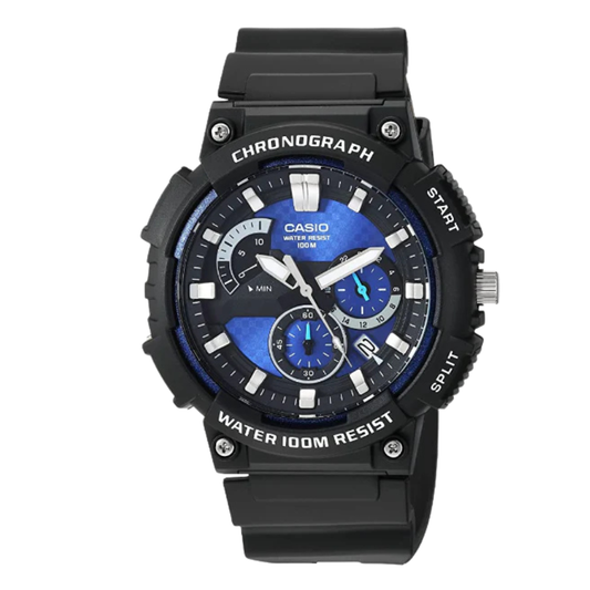 Casio Blue Dial Chronograph Gents Watch - MCW-200H-2AVDF