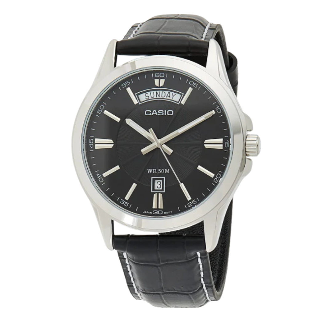 Casio Black Dial Gents Watch - MTP-1381L-1AVDF