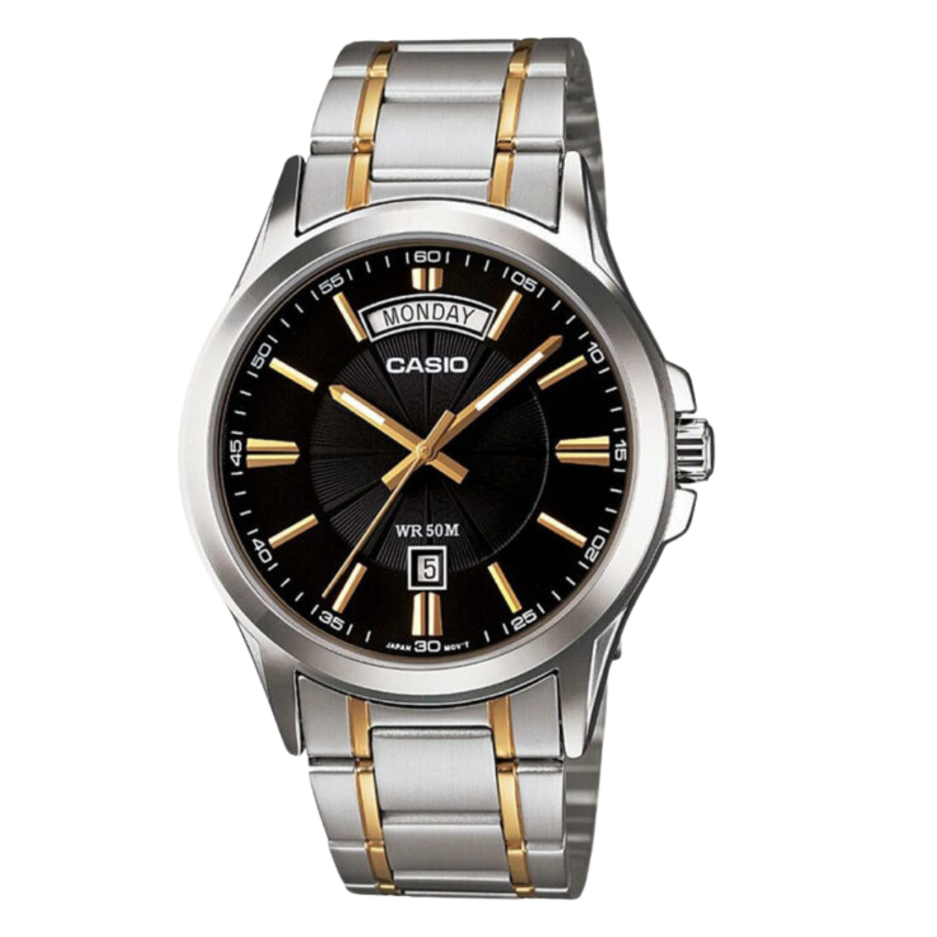 Casio Black Dial Gents Watch - MTP-1381G-1AVDF
