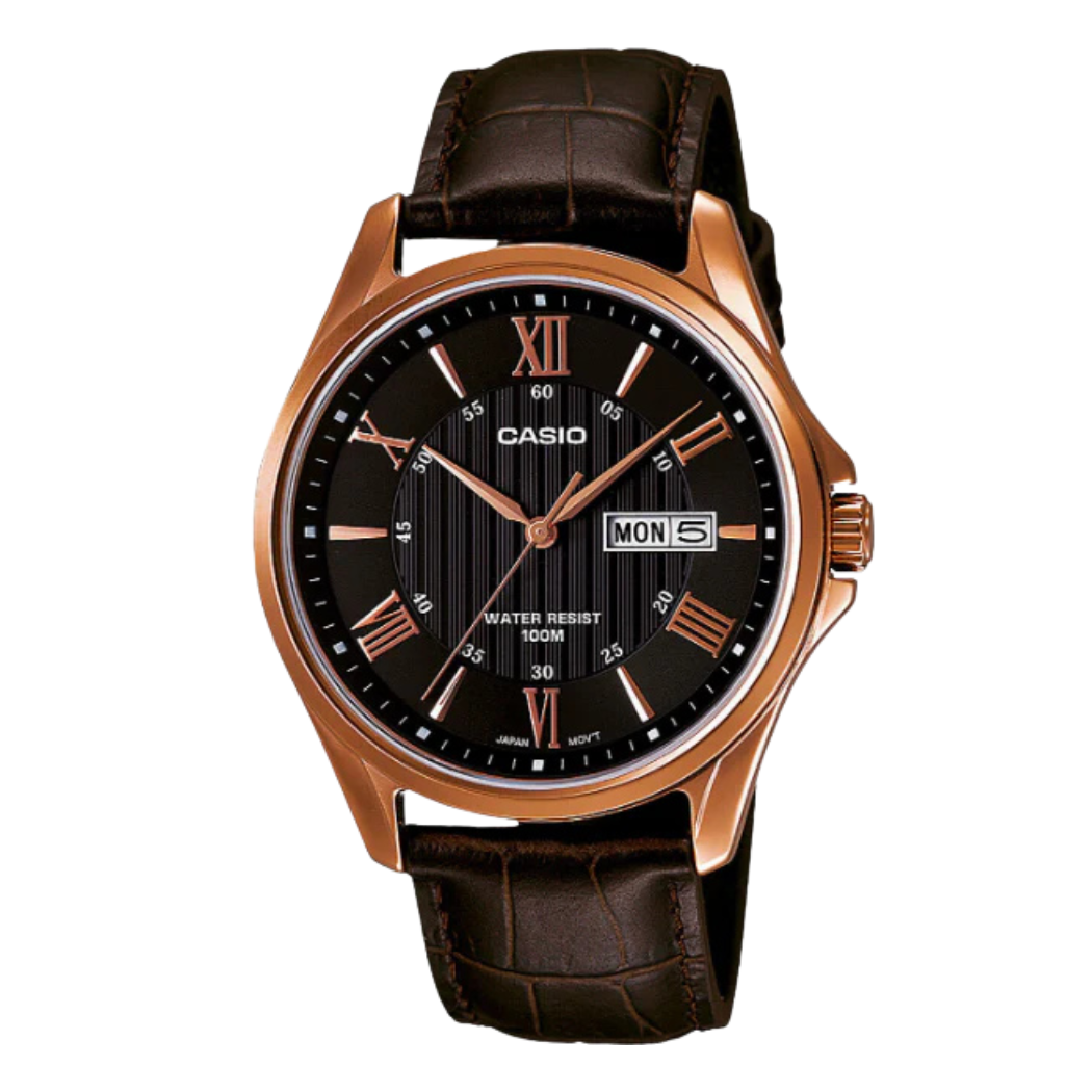 Casio Brown Dial Gents Watch - MTP-1384L-1AVDF